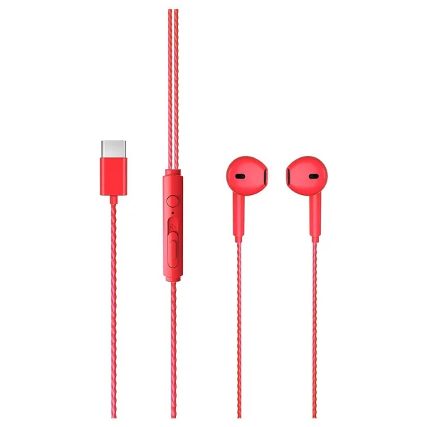 Lenovo Lecoo Eh104 Kırmızı Type-C Kablolu Kulak İçi Kulaklık - Görsel 2