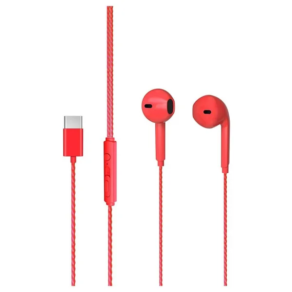 Lenovo Lecoo Eh104 Kırmızı Type-C Kablolu Kulak İçi Kulaklık - Görsel 4