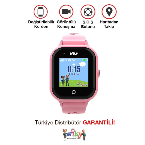 Wiky Watch 4s Pembe Akıllı Çocuk Saati - Görsel 2