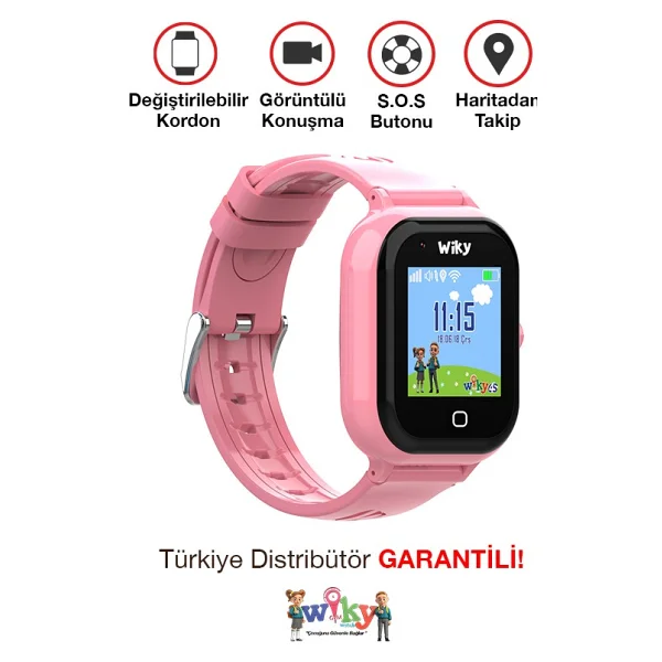 Wiky Watch 4s Pembe Akıllı Çocuk Saati - Görsel 3