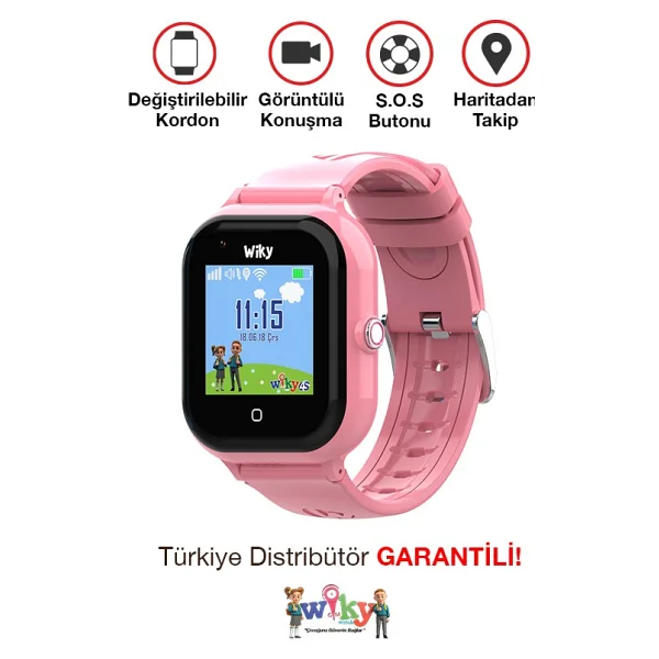 Wiky Watch 4s Pembe Akıllı Çocuk Saati - Görsel 4