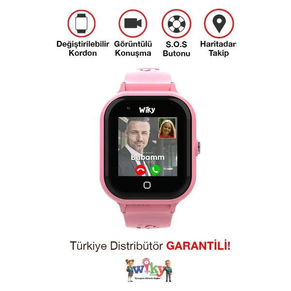 Wiky Watch 4s Pembe Akıllı Çocuk Saati - Görsel 9