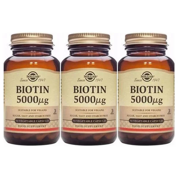 Solgar Biotin 5000 Mg 50 Kapsül 3'lü - Görsel 2
