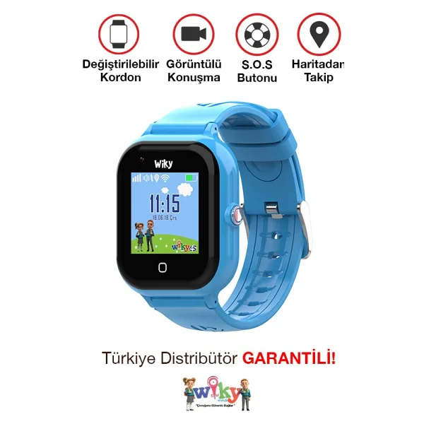 Wiky Watch 4s Mavi Akıllı Çocuk Saati - Görsel 2