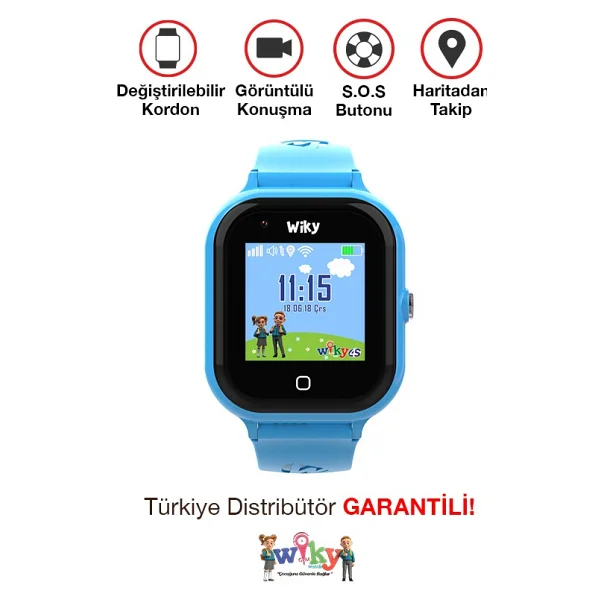 Wiky Watch 4s Mavi Akıllı Çocuk Saati - Görsel 3