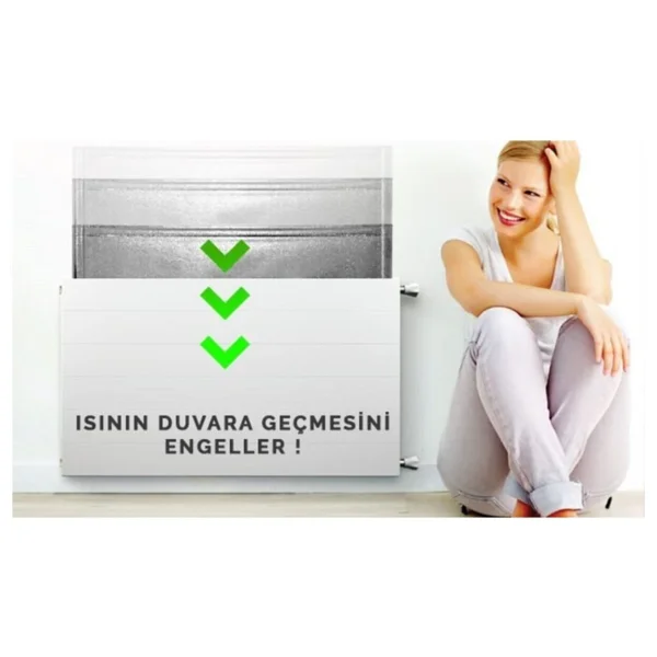 Kl Home Doğalgaz Faturanı Düşür 4 Adet Tasarruf İçin Petek Yalıtım Levhası Radyatör Arkalığı Arkası Levha Ses Isı Yalıtım Malzemesi - 50cmx100cm - Görsel 10