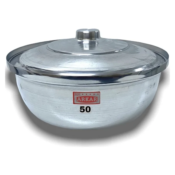 Elur Helvane Tencere Alüminyum 8,50 Litre 36 Cm - Açık Gri - Görsel 5