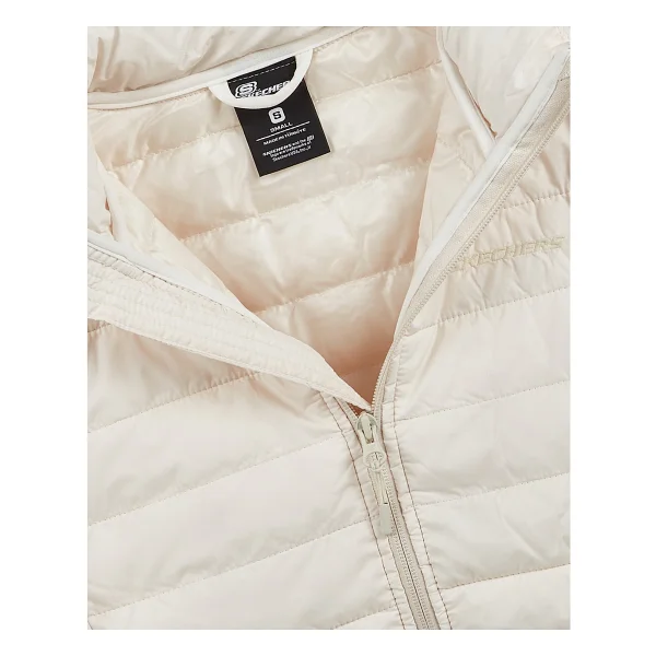 Skechers Turtle Neck Essential S212273-102 Beyaz Kadın Şişme Mont - Görsel 4