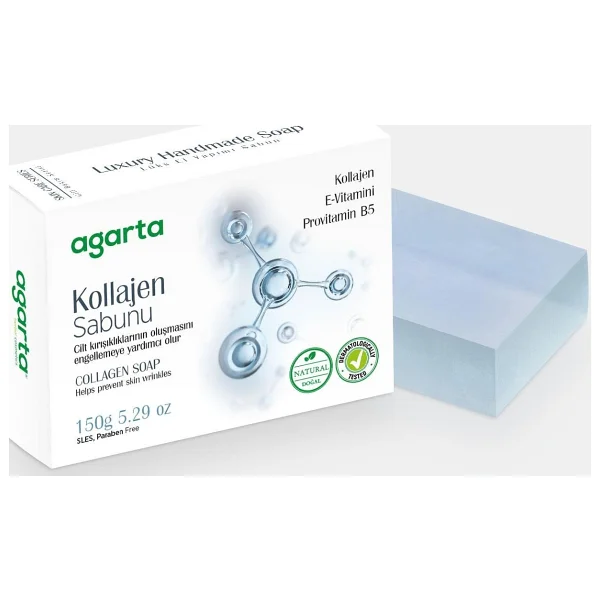 Agarta Doğal Kolajen Sabunu - E Vitamini Ve Provitamin B5 İle Cilt Kırışıklıklarına Karşı, 150 G, 1 Adet - Görsel 5