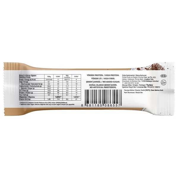 Fellas Optimum Vanilya Ve Kakaolu 32 Gr Protein Bar - Görsel 2