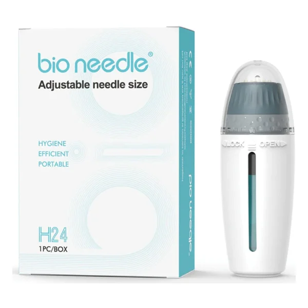 Bio Needle H24 Titanyum 24 Iğneli Dermastamp Ayarlanabilir İğne Uzunluğu + Temizleme Spreyi - Görsel 4