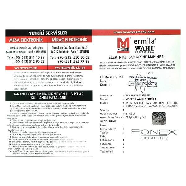 Moser Saç Kesme Makinesi 1588-0150 - Görsel 2