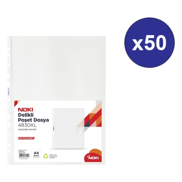 Noki XL A4 50'li Poşet Dosya - Görsel 4