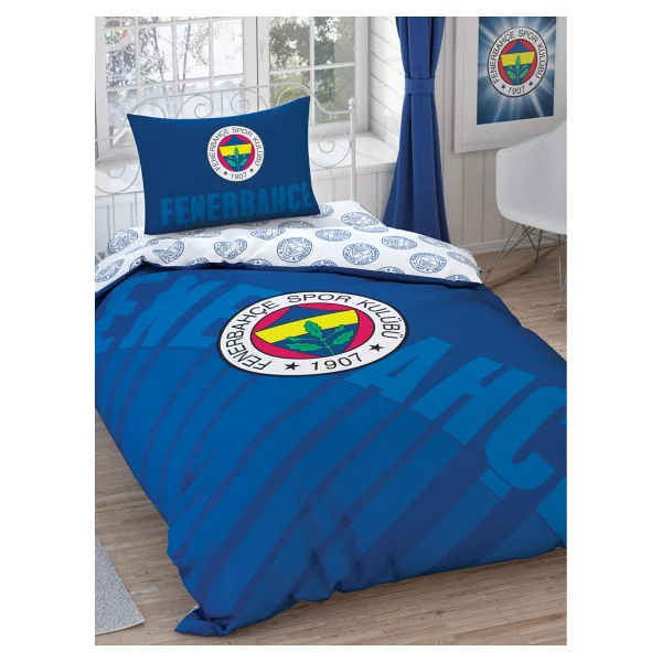 Taç Fenerbahçe Lacivert Logo Tek Kişilik Nevresim Takımı - Görsel 2