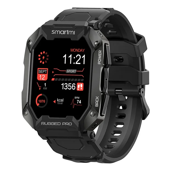 Smartmi Rugged Pro Akıllı Saat Siyah - Görsel 3
