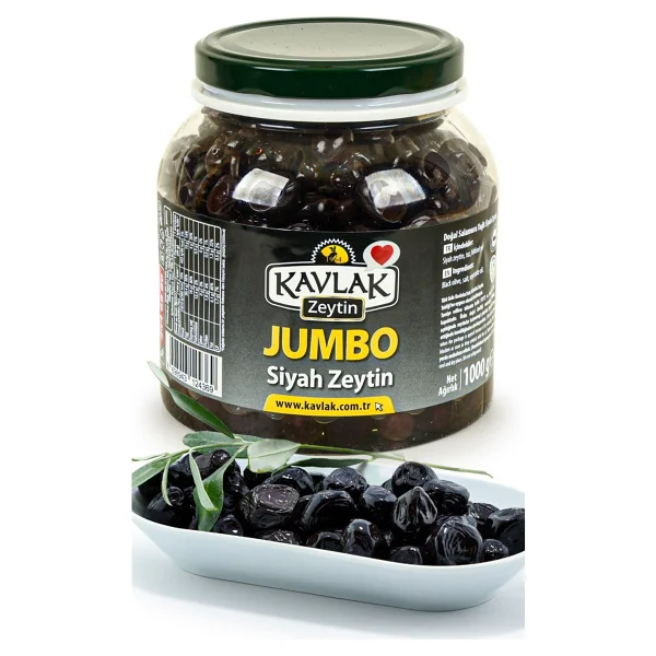 Kavlak Zeytin Jumbo Siyah Zeytin 1 Kg Doğal Salamura İle İri Taneli Saf Lezzet - Görsel 4