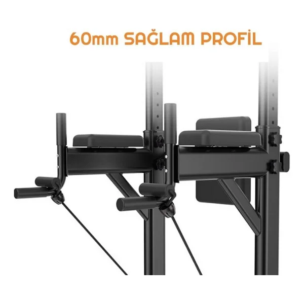 Exeo Mk-45 Antreman Güç Kulesi Şınav Barfiks Mekik Egzersiz İstasyonu - Görsel 4
