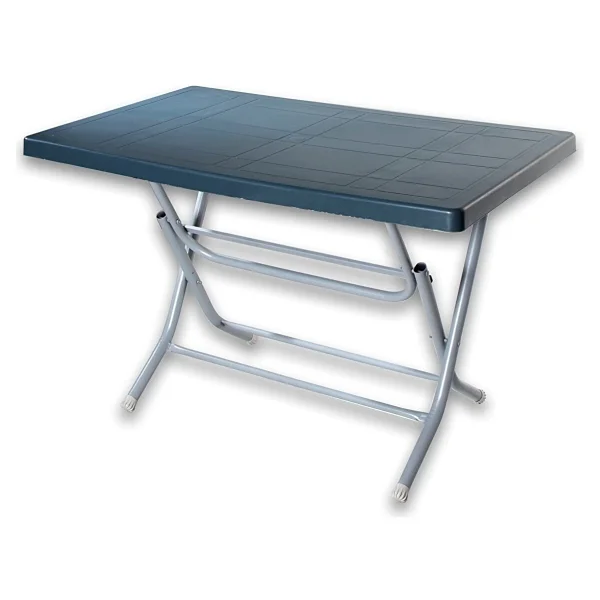 Almina Metal Ayaklı Masa Katlanır 70x120 Bahçe Balkon Ve Teras Masası - Antrasit - Görsel 3
