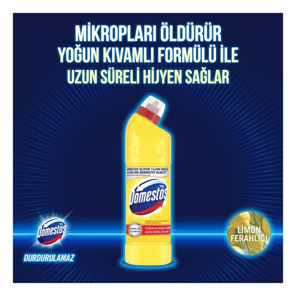 Domestos Limon Ferahlığı Çamaşır Suyu 750 Ml 6'lı - Görsel 3