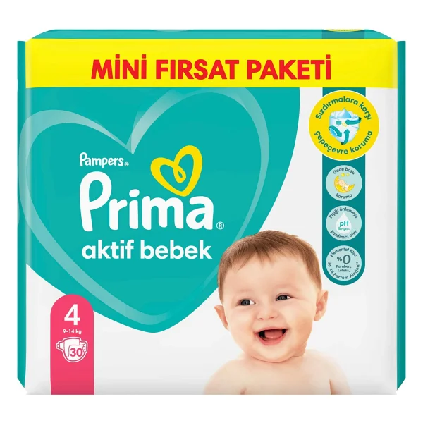 Prima Aktif 4 Numara Maxi 30'lu Bebek Bezi - Görsel 2