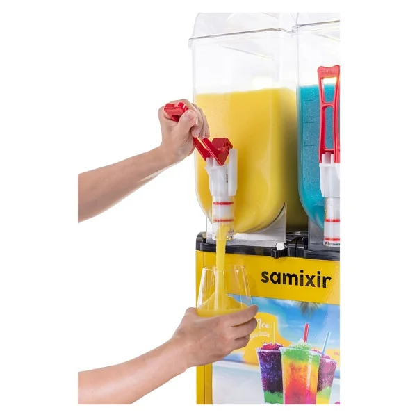 Samixir Twin Allure Slush24.Ya Sarı 12+12 Lt Buzlaş Makinesi - Görsel 3