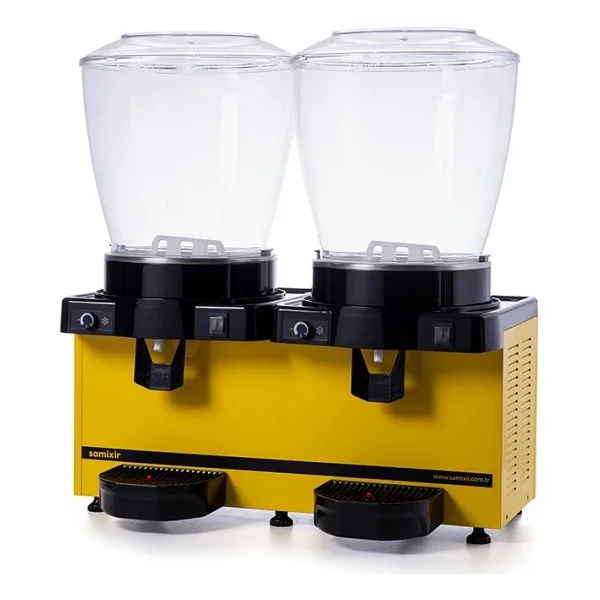 Samixir Panoramik Twin Mm44.Ay Sarı 22+22 Lt Karıştırıcılı Soğuk İçecek Dispenseri - Görsel 3