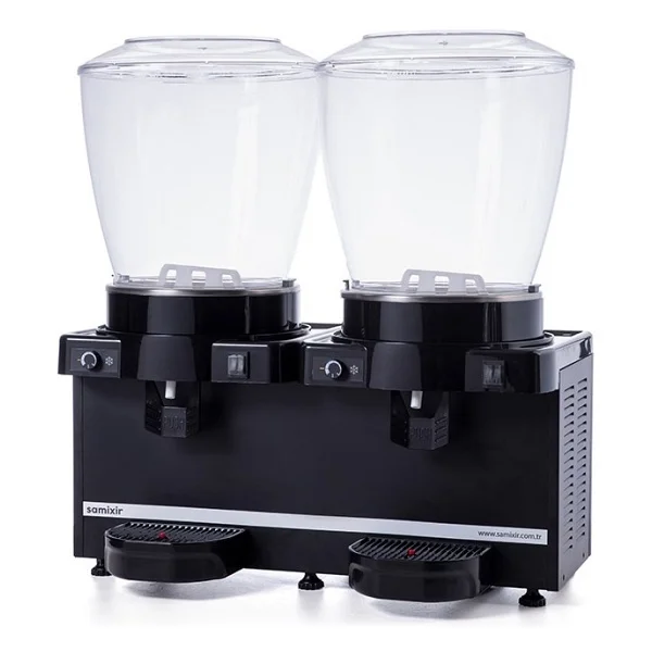 Samixir Panoramik Twin Mm44.Ab Siyah 22+22 Lt Karıştırıcılı Soğuk İçecek Dispenseri - Görsel 3