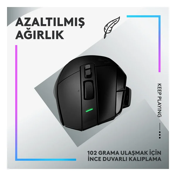 Logitech G502 X 910-006181 Siyah Lightspeed Hero Şarjlı Optik Kablosuz Oyuncu Mouse - Görsel 6