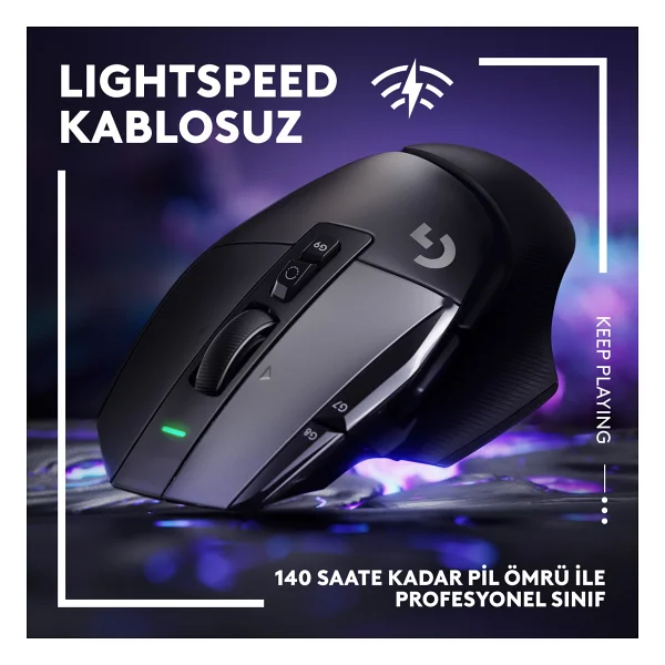 Logitech G502 X 910-006181 Siyah Lightspeed Hero Şarjlı Optik Kablosuz Oyuncu Mouse - Görsel 3