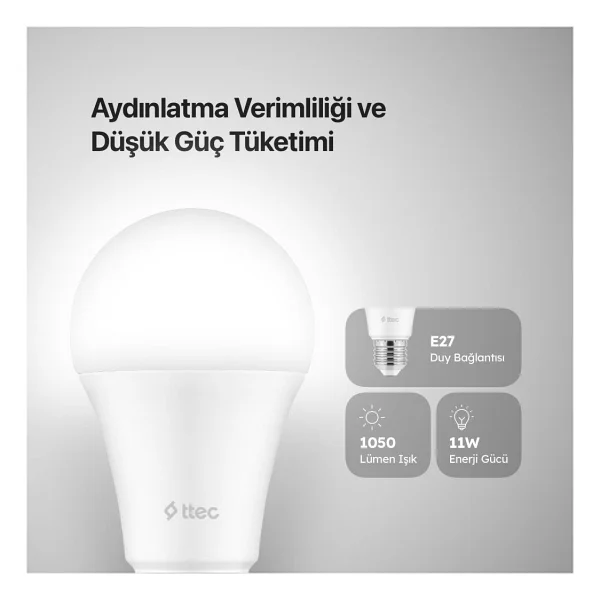 Ttec 2aa01 Lumi Akıllı Wi-Fi LED Ampul - Görsel 5