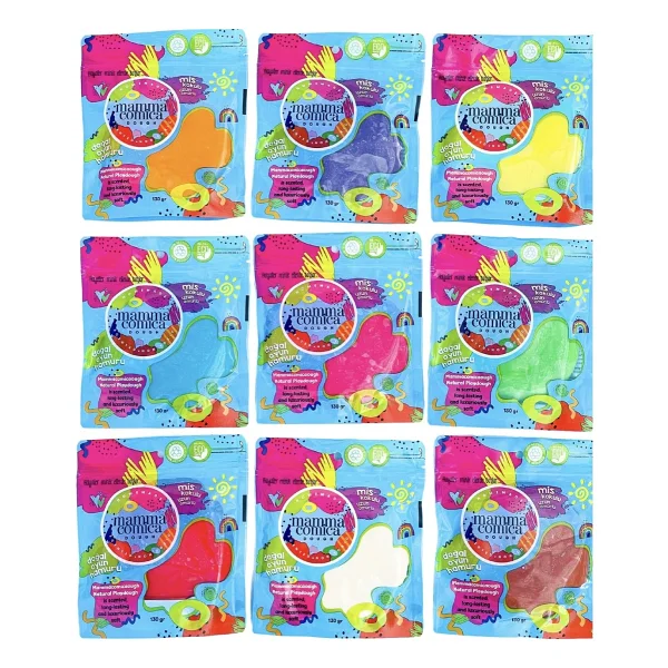 Mammacomica Dough Refill Paket Doğal Oyun Hamuru 9x130 Gr - Görsel 3
