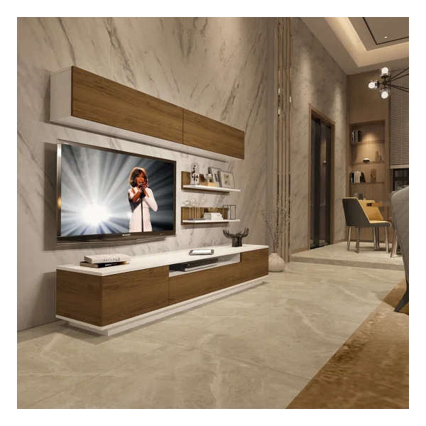 Decoraktiv Trendstyle 5s Mdf TV Ünitesi TV Sehpası - Pera - Beyaz - Görsel 5
