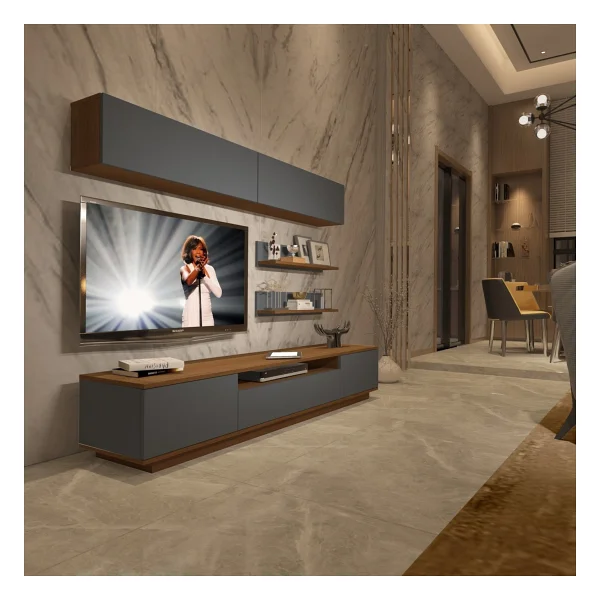 Decoraktiv Trendstyle 5s Mdf TV Ünitesi TV Sehpası - Pera - Beyaz - Görsel 6