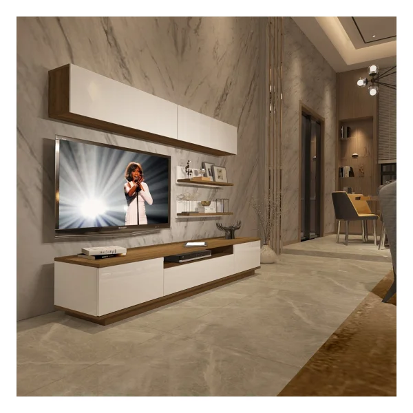 Decoraktiv Trendstyle 5s Mdf TV Ünitesi TV Sehpası - Pera - Beyaz - Görsel 4