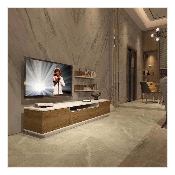 Decoraktiv Trendstyle 4s Mdf TV Ünitesi TV Sehpası - Pera - Beyaz - Görsel 4