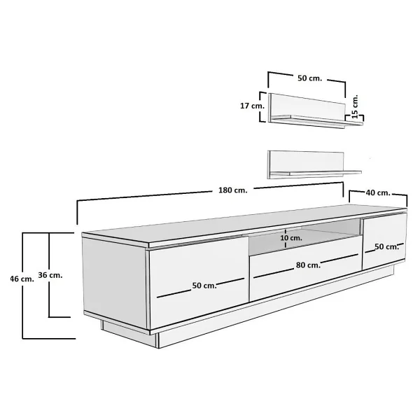 Decoraktiv Trendstyle 4s Mdf TV Ünitesi TV Sehpası - Pera - Beyaz - Görsel 3