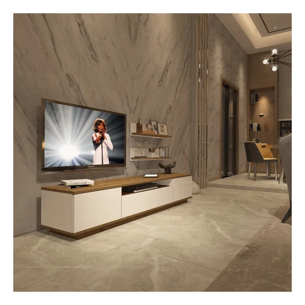 Decoraktiv Trendstyle 4s Mdf TV Ünitesi TV Sehpası - Pera - Beyaz - Görsel 5