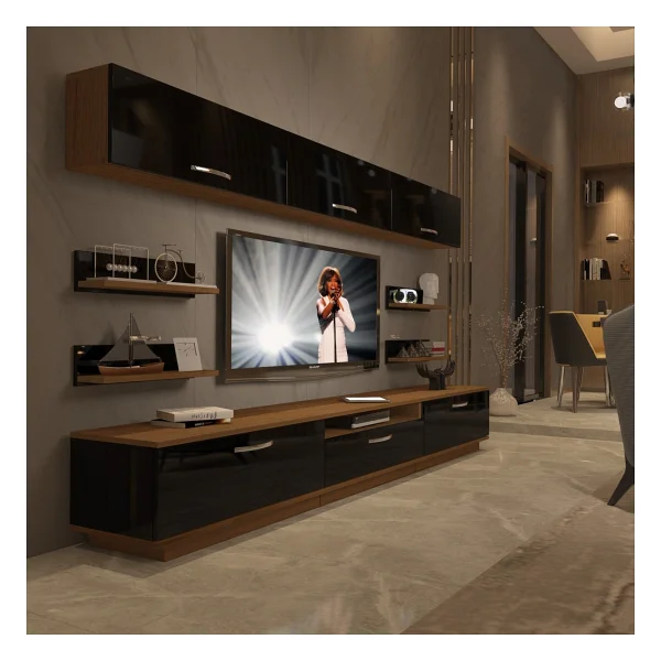 Decoraktiv Trendstyle 8y Slm TV Ünitesi TV Sehpası Naturel Ceviz - Görsel 7