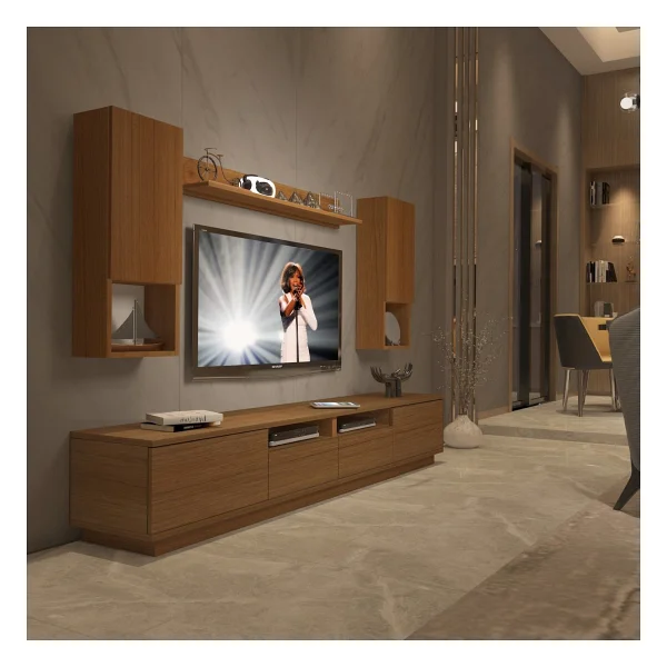 Decoraktiv Trendstyle 5220das Slm TV Ünitesi TV Sehpası Naturel Ceviz - Görsel 8