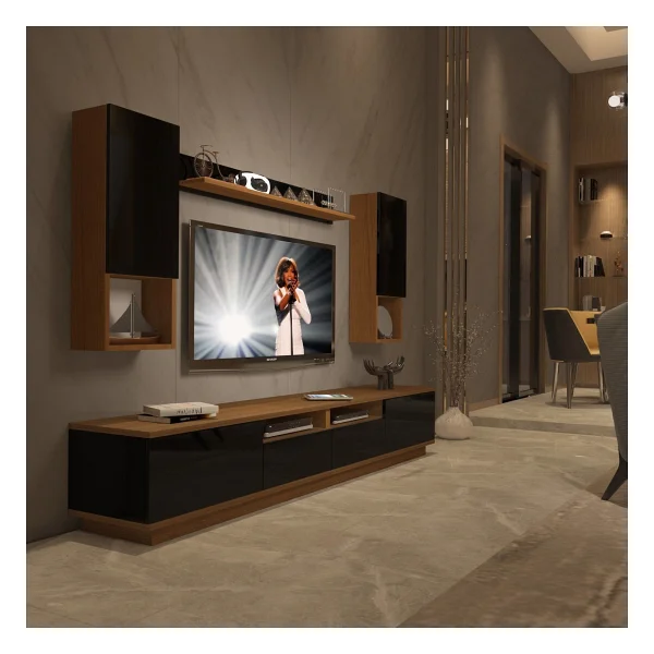 Decoraktiv Trendstyle 5220das Slm TV Ünitesi TV Sehpası Naturel Ceviz - Görsel 9