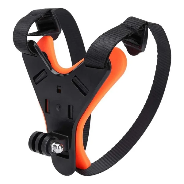 Gplus Gp523 Gopro 12 Eken H9r Sjcam Sj4000 Aksiyon Kameralarla Uyumlu Kask Bağlantı Aparatı Kask Çene Tutucu Turuncu - Görsel 6