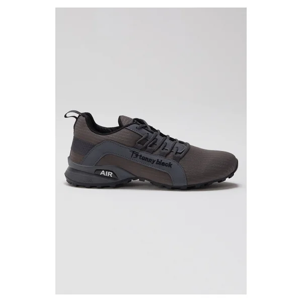 Tonny Black Erkek Füme Rahat Kalıp Termo Taban Bağcıklı Sneaker - Görsel 8