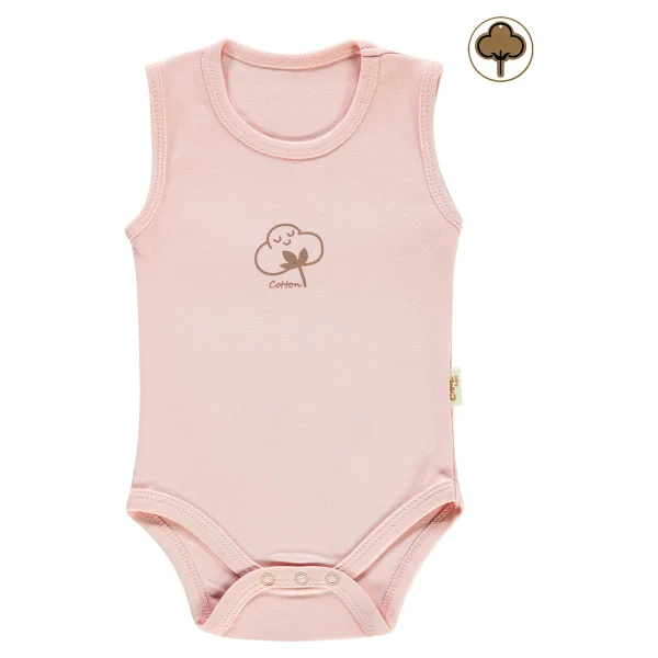 Civil Baby Bebek Organik Çıtçıtlı Badi 0-18 Ay Pembe 9-12 Ay - Görsel 7
