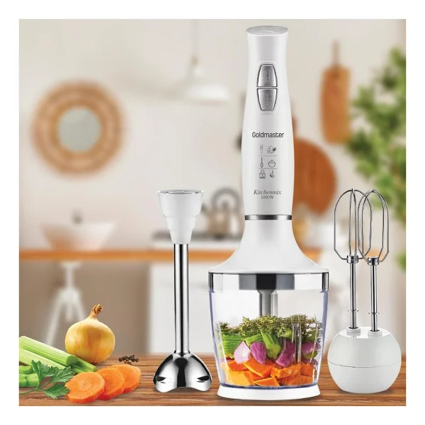 Goldmaster Kitchenmix In-6140 1000 W 3in1 Blender Set Beyaz - Görsel 2