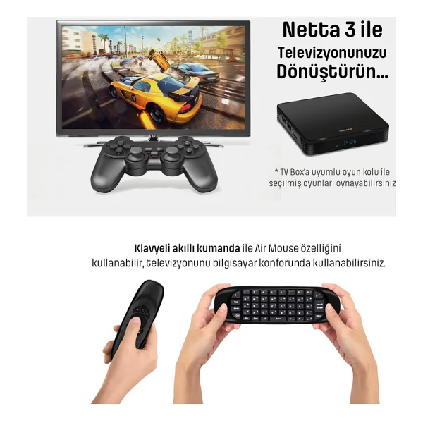 Goldmaster Netta 3 16 GB 8K Android TV Box - Görsel 5