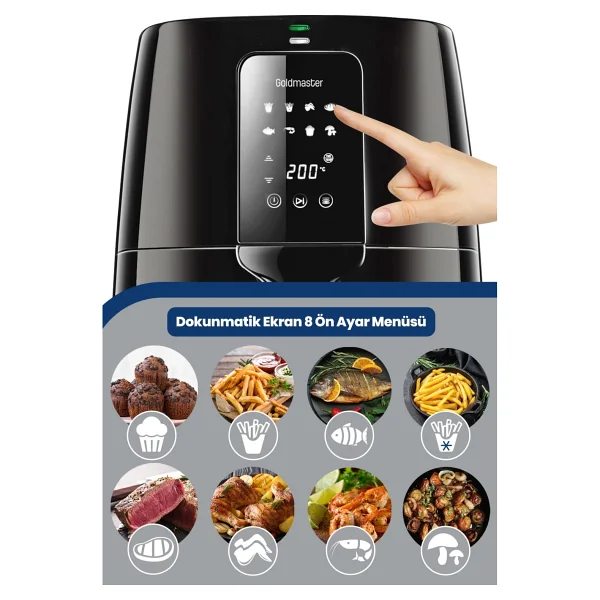 Goldmaster Cookfry Gm7461 3.8 Lt Yağsız Fritöz - Görsel 2