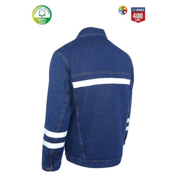 Myform Iş Takımı Likralı Kot Pantalon Ve Kot Iş Montu Myform 3109-2150 - Görsel 3