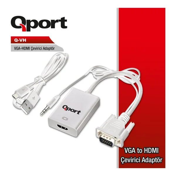 Qport Q-Vh Vga Dönüştürücü - Görsel 4