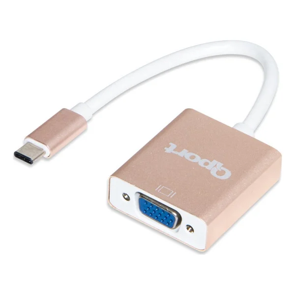 Qport Q-TV Type-C To Vga Dönüştürücü - Görsel 2