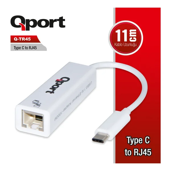 Qport Q-Tr45 Type-C To Ethernet Dönüştürücü - Görsel 3